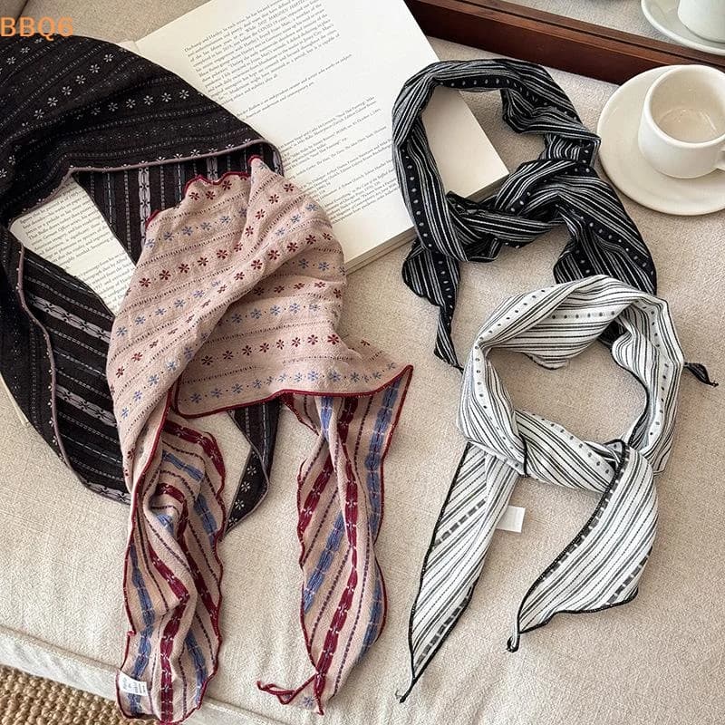 *1Pcs Soft Cotton Linen Triangle Scarf Cashew Print Floral Neck Head Scarves Decorative Scarves Long Bandanas Shawl Headband