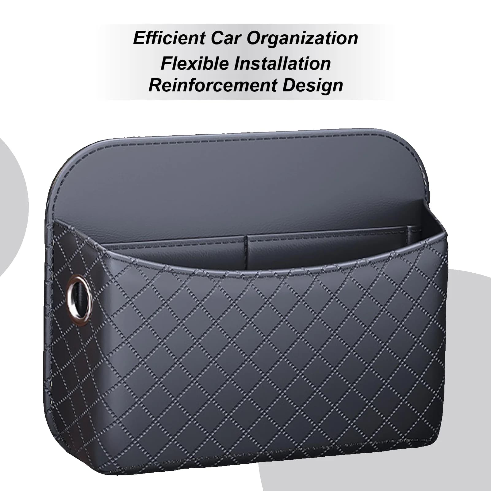 Scatola portaoggetti in pelle PU adesiva tascabile per auto Organizzatore tascabile per auto in pelle PU per porta interna di veicolo automobilistico Console anteriore
