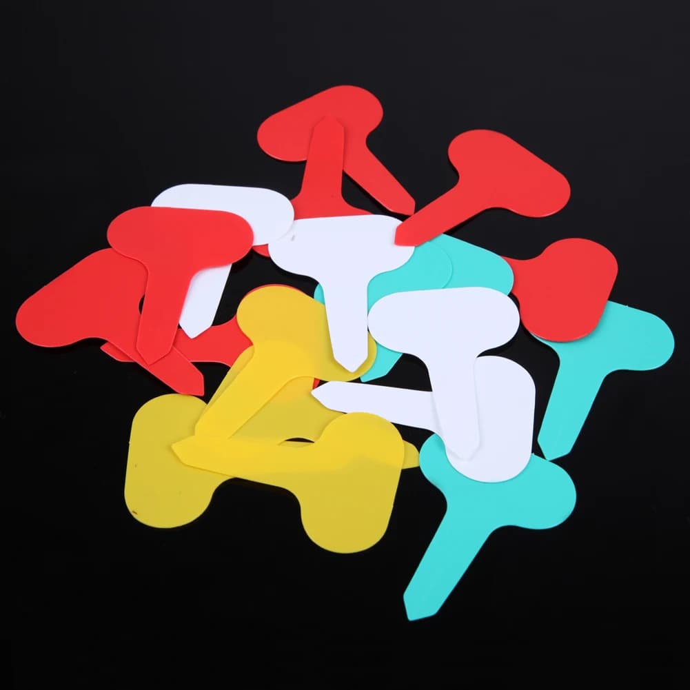 100 Etichette a T in Plastica per Piante, Targhette per Vivaio e Giardino, Marcatori per Vasi di Fiori, Strumenti da Giardinaggio per Semenzai