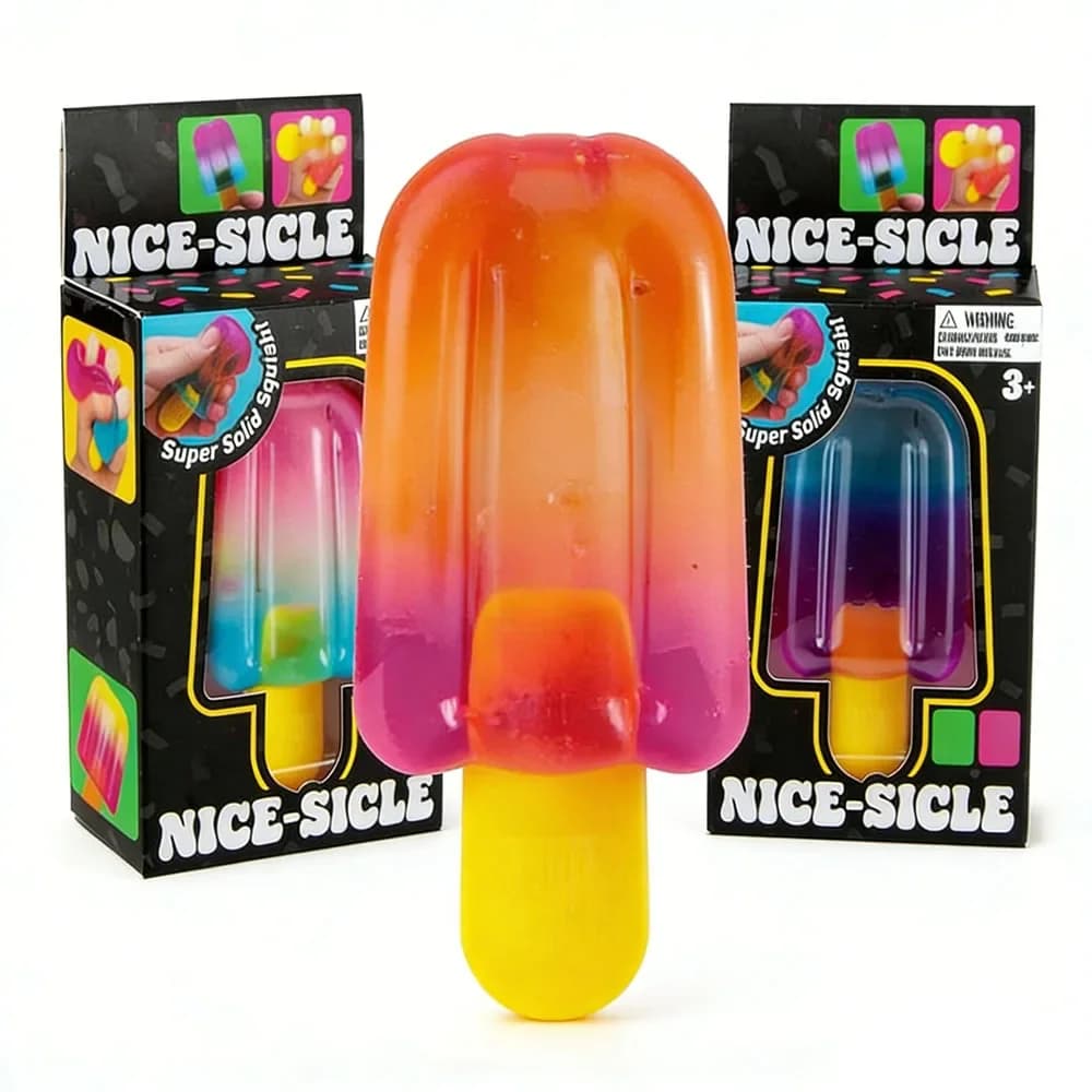 Schylling Needoh Nice Cube Sensory Nice-Sicle: Cubo Antistress Morbido per Concentrazione e Sollievo dall'Ansia (ADHD)