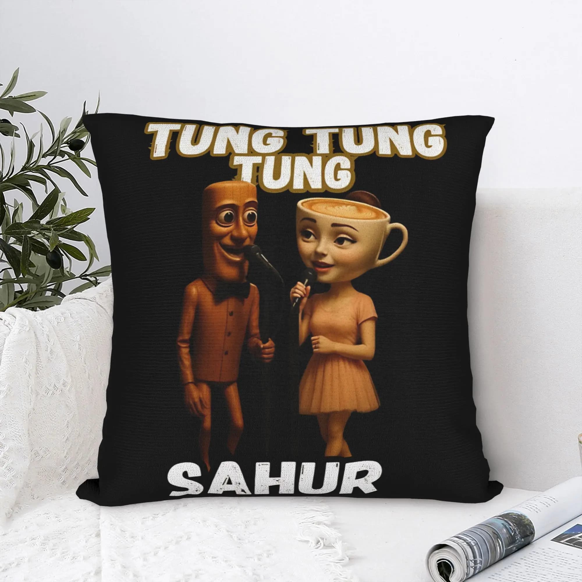 Tung Sahur - Federa per cuscino vintage, federa comoda per divano, camera da letto, regalo