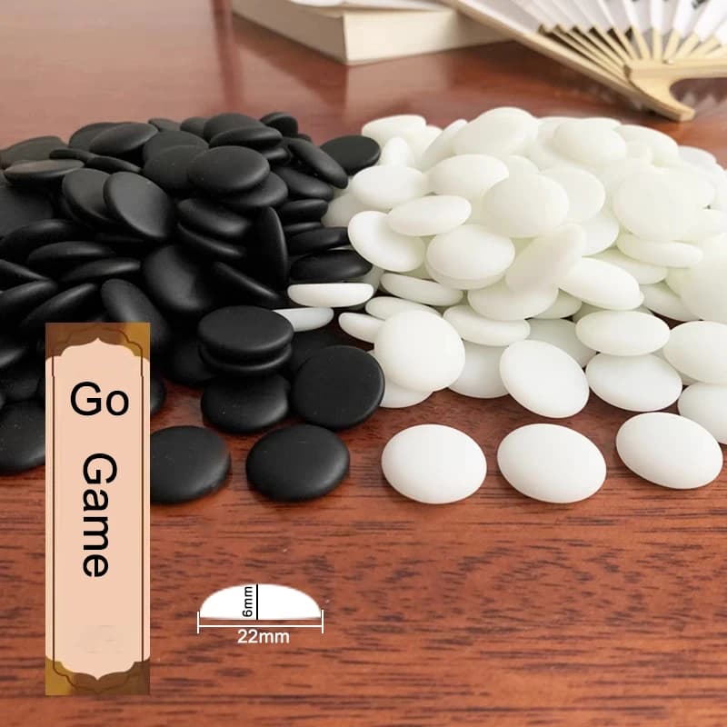 Go Game Set di scacchi, gioco da tavolo Weiqi, 361 pezzi degli scacchi in melammina D2.2 cm, senza scacchiera, gioco di scacchi cinese, gioco da tavolo, Wuziqi