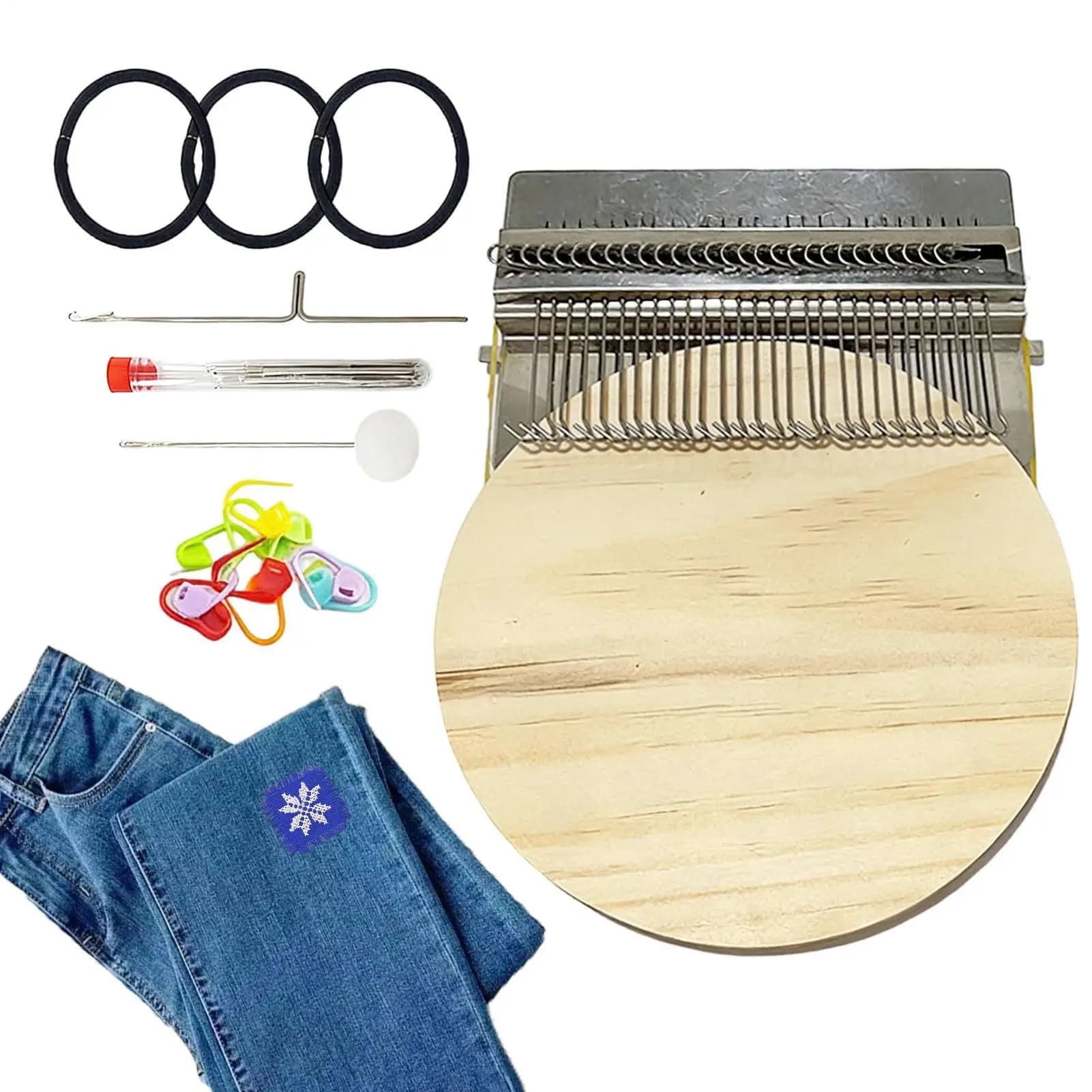 Frame for Refine Small Toppa Sewing Supplies Knitting Frame Crochet Embroidery Kit Handcrafted Arts Yarn Projects Jeans Socks Clothes