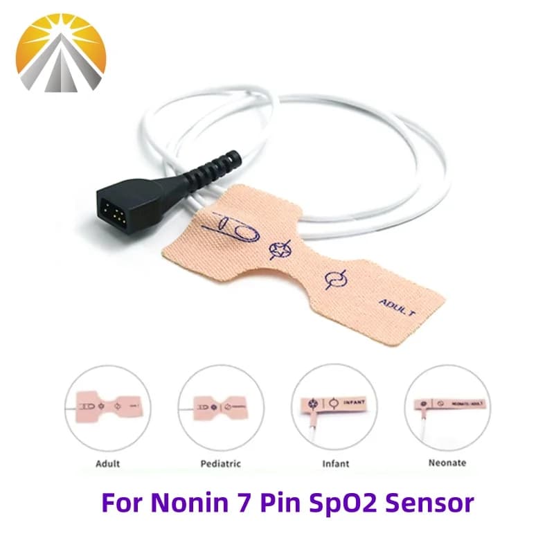 Pulse oxymeter probe with 7 pin SAO2 disposable SpO2 sensor Patient heart rate monitor for nonin 8500 8700 Child Adult Newborn