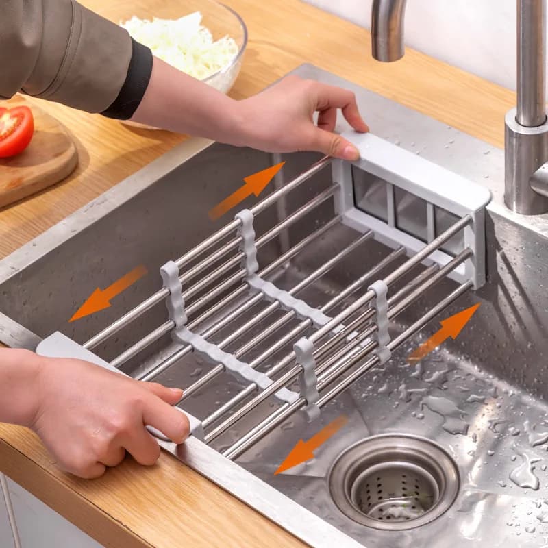 Stainless Steel Telescopic Sculptures for Washer, Tools Door, Fruit and Vegetable Door, Kitchen Accessories