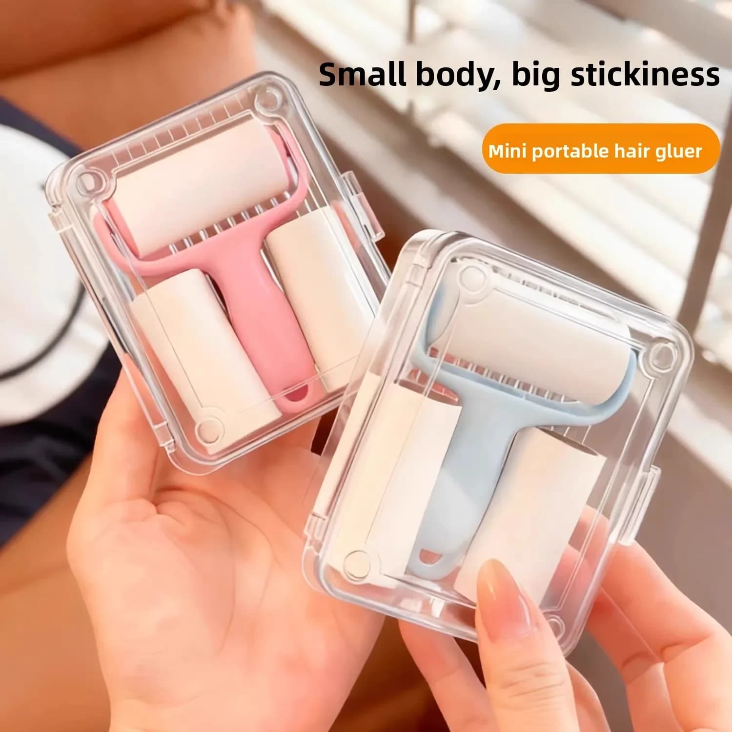 Mini Lint Roller with Removable Paper, Small Portable Rolling Brush, High-adhesion Hair and Cat Hair Remover