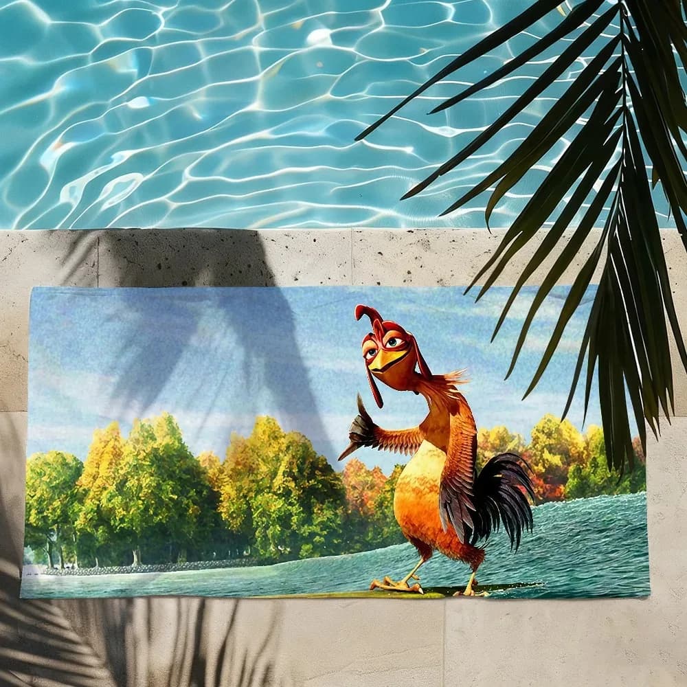 Cartoon Towel Chicken Joe Soft Pool Travel Fitness Shower Cool Camping Quick Classic Drying Sports Beach Towel Gift