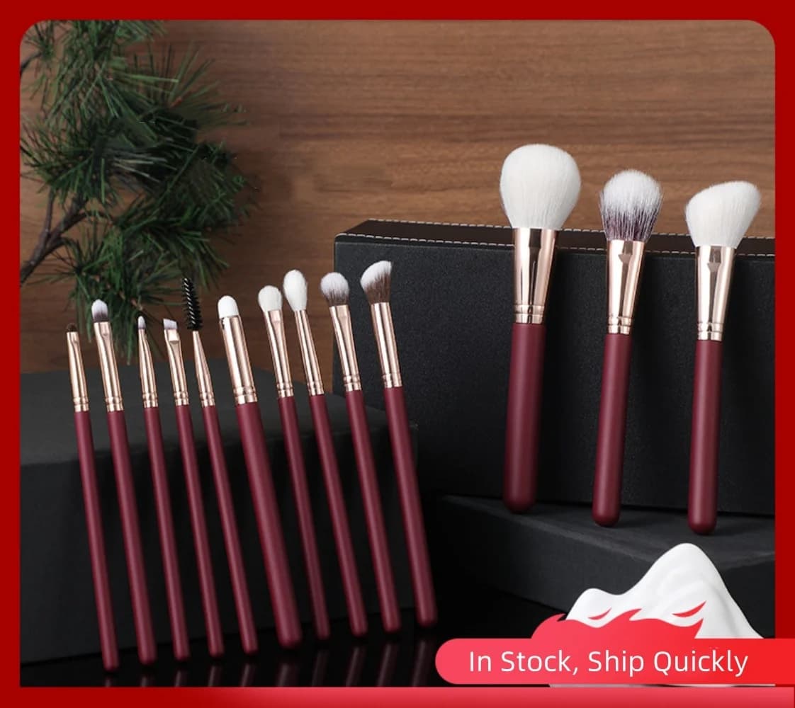 13pcs Makeup Brushes Sets Eyeshadow Brush, Animal Hair Blush Brush, Loose Powder Brush, Foundation Concealer Brush Makeup Tools