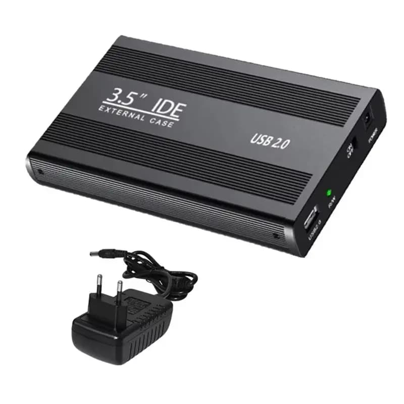 Box Esterno per Disco Rigido IDE 3.5 Pollici USB a IDE con Alimentatore Spina EU per HDD SSD Consegna in 24 Ore