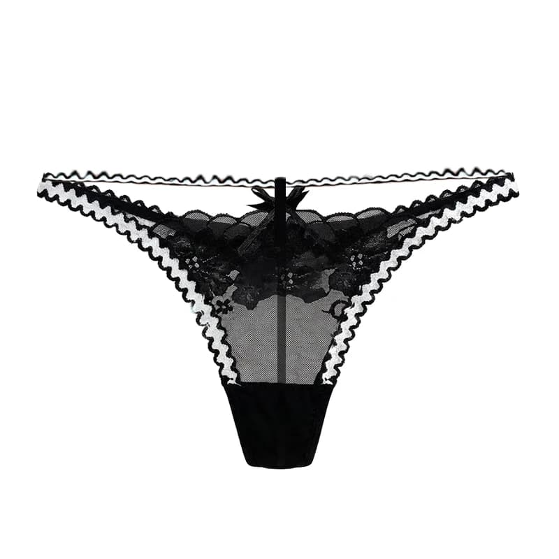 Slip G-string Sexy a Vita Bassa con Fiocco, Elegante e Traspirante, Lingerie Sexy