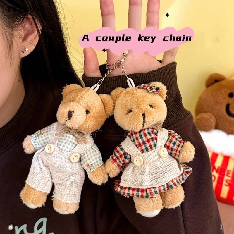 Portachiavi Orsetto Carino, Peluche Kawaii, Giocattolo Decorativo da Appendere, Ornamento per Borsa, Ciondolo per Coppie, Accessori Regalo〔YY110〕
