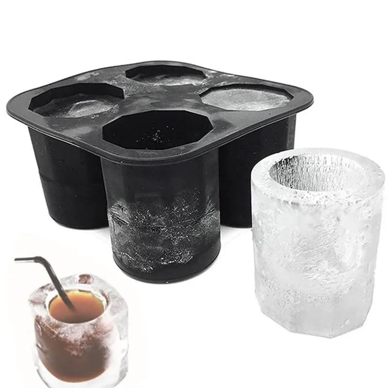 Stampi per ghiaccio, stampi e vassoi per ghiaccio in silicone, stampo per ghiaccio di grandi dimensioni a forma di sfere e cubi, perfetti per cocktail, whisky