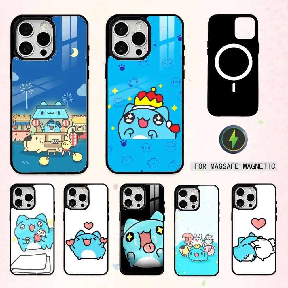 C-Capoo W-Whimsical B-Bugcat Custodia per iPhone 17, 16, 15, 14, 13, 12, 11 Plus, Pro Max Magnetica per Ricarica Wireless MagSafe