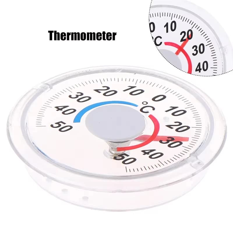 Thermometer for doors and windows -50°C (1 piece) °C ~50 °C High Precision thermometer with Round hands, Easy to read, Plastic, for Internal and External Use