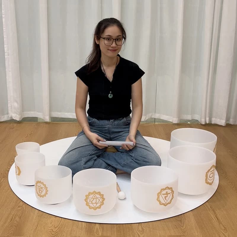 Custom Yoga Bowl 6-14 Inch 432hz Meditation Sound Crystal Singing Bowl