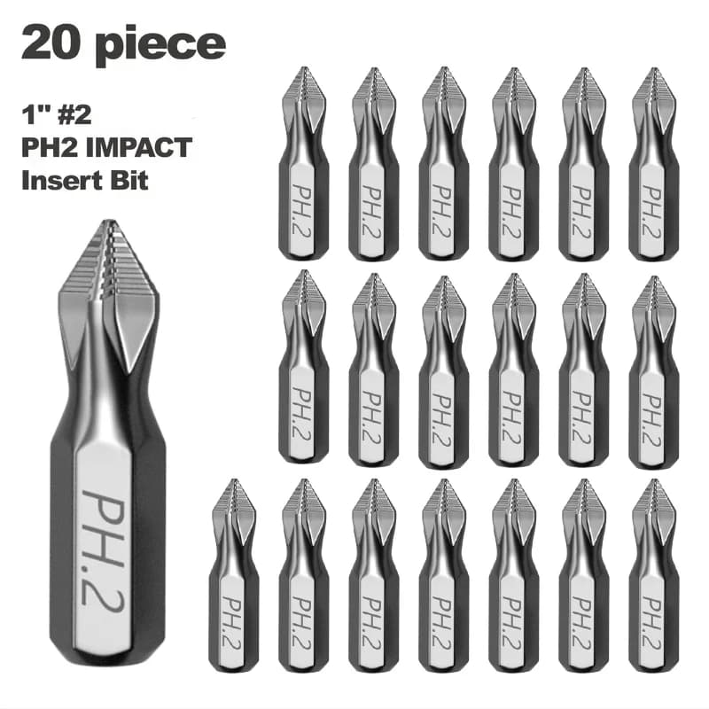 Punta per cacciavite a percussione PH2 da 1 pollice-perfetta per progetti in plastica, legno e metallo!