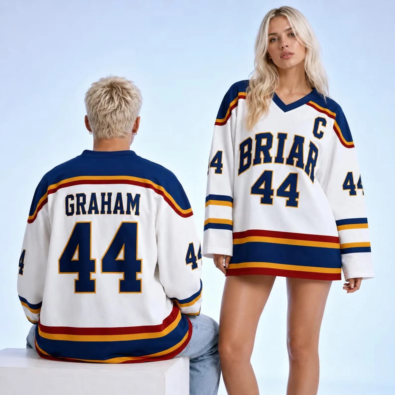 Off Campus Briar University Graham No.44 22 46 66 Hockey Jersey Men Women Kids Long Sleeve T-Shirt Summer Casual Streetwear Tops