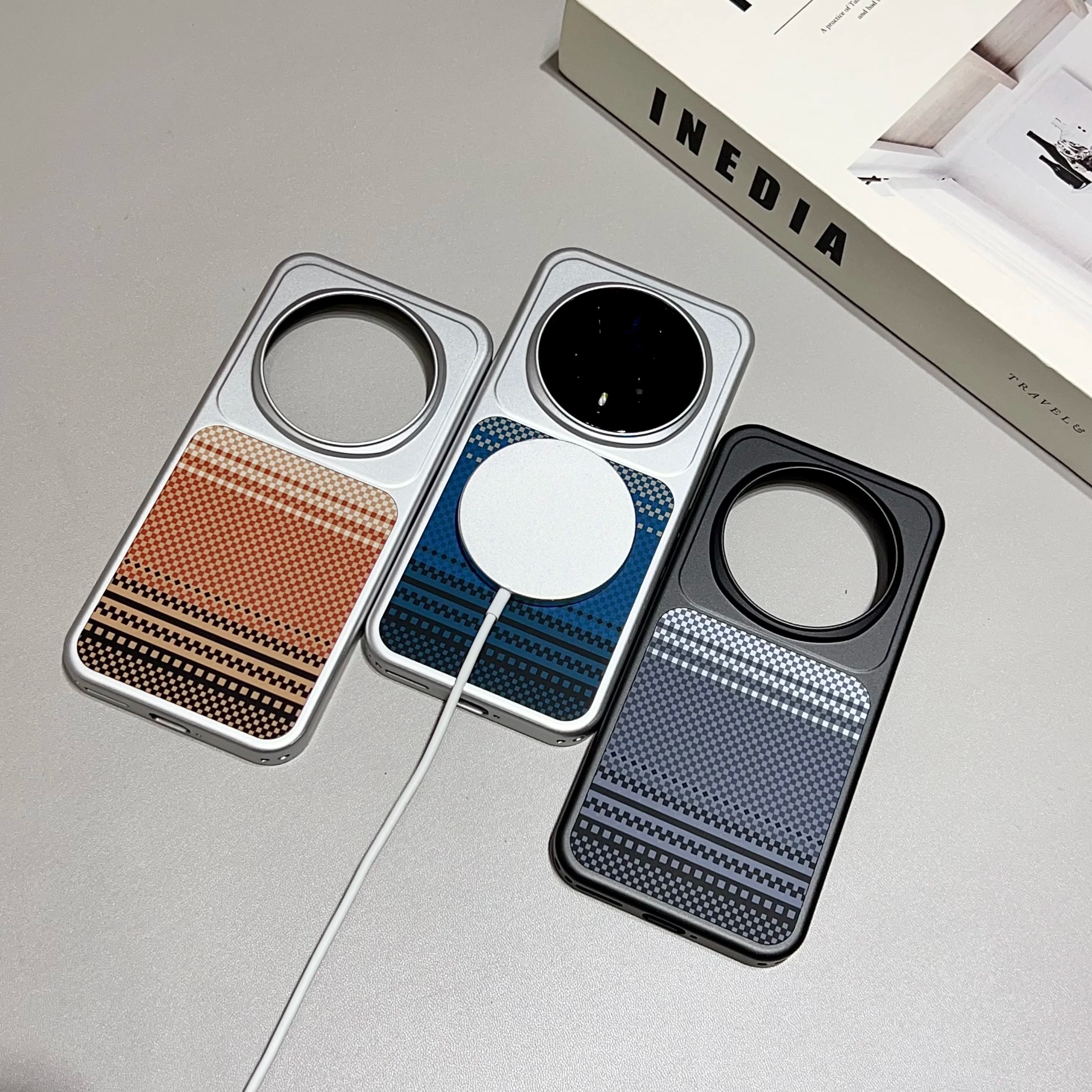 Kevlar for Magsafe Invisible Magnetic Phone Case for Honor Magic8 Pro Magic8 Carbon Fiber Wireless Charging Case