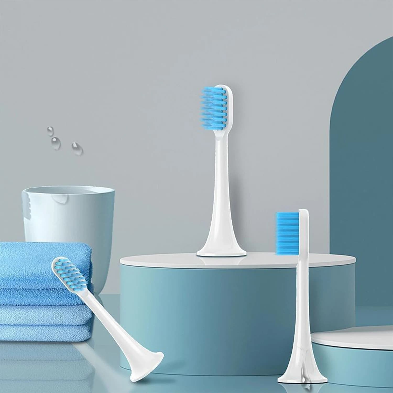 Replacement heads for electric toothbrush Xiaomi Mijia T300 T500 T700 Ugelli with dust cover Sealed packaging Soft bristles
