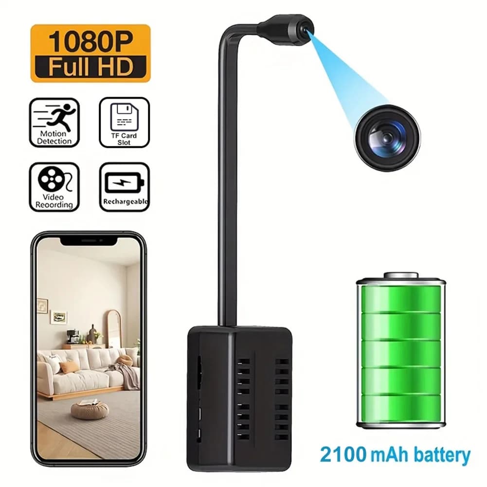 Loop Record Mini telecamera 1080P HD WiFi Wireless Cam Videoregistratore Protezione di sicurezza Videocamera di sorveglianza Sensore Allarme Push