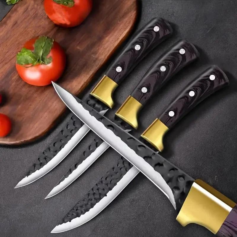 1/3 pieces kitchen chef bone knife, high hardness slaughter pig in stainless steel, peeling for cattle and sheep, skin, tool for meat knives