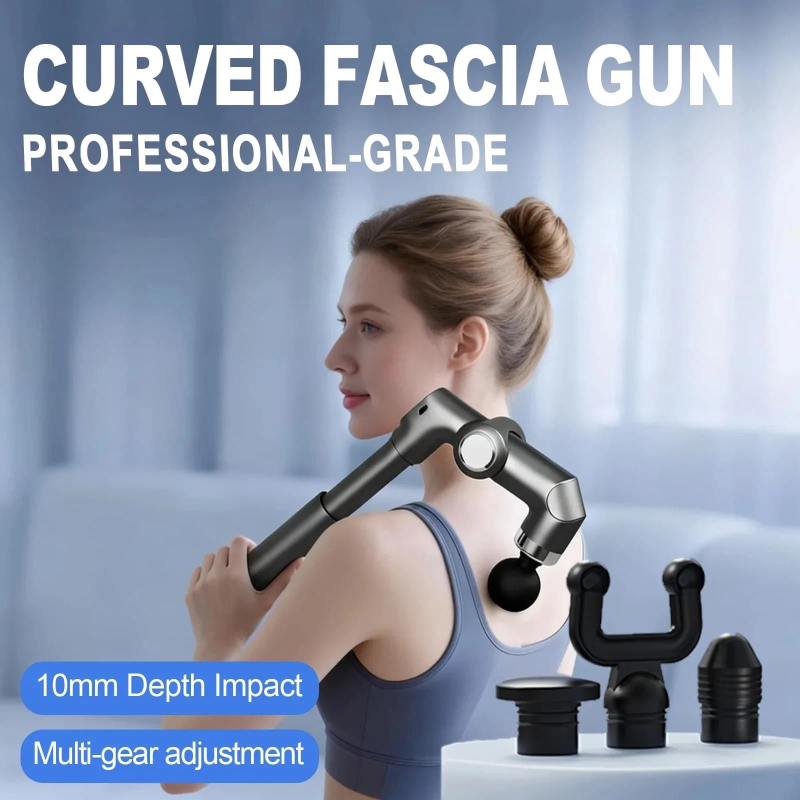 Professional Massage Gun Scalable for Body, Collo and Back, Deep Muscle Relaxation, Fitness and Weight Loss, Quick Charging Type-C