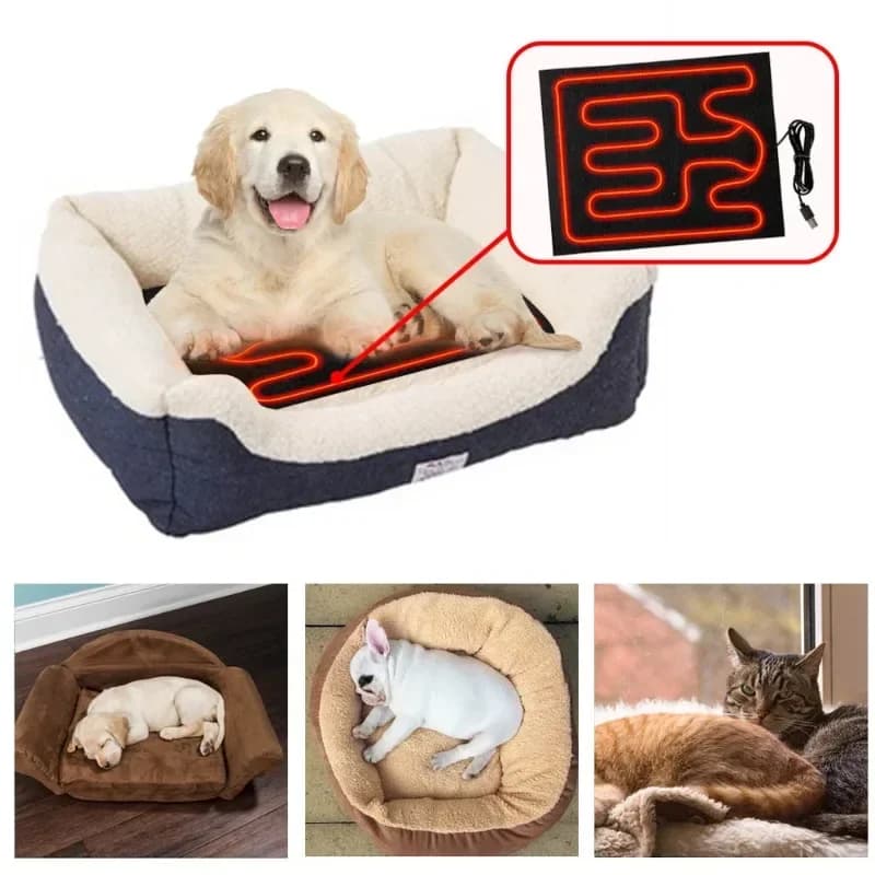 Set da 2/3 Pezzi: Ultima Versione di Tappetino Riscaldante USB Pieghevole, Impermeabile, con Controllo della Temperatura, Coperta Termica Invernale per Sedili e Animali Domestici