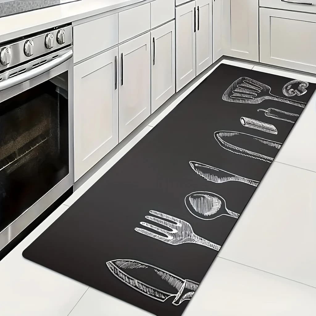 1pc Home Kitchen Supplies, Kitchen And Dining Room Rug Mat, Kitchen Carpet, Home Decoration, Rectangular Long Strip Carpet, Ma