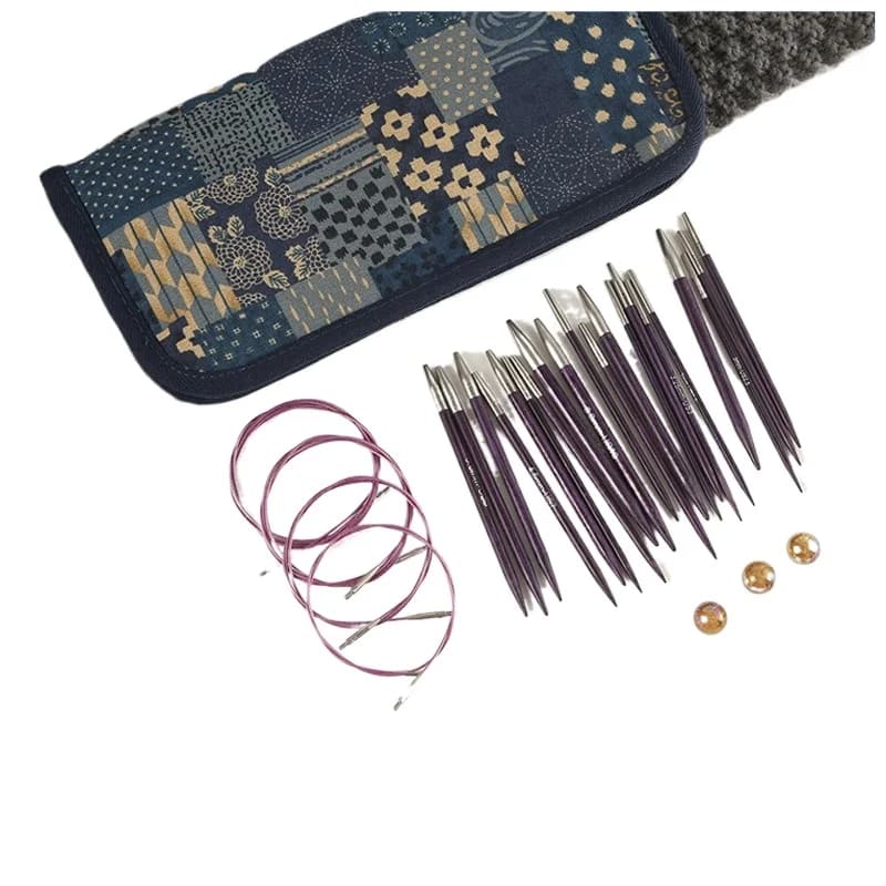 Ring needle set removable rope change, colored knitting rod needle extended knitting tool