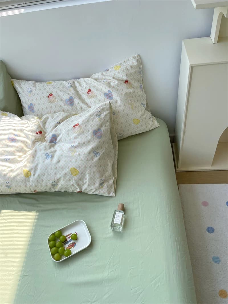 Federa in Puro Cotone, Design Adorabile con Cartoni Animati, Copricuscino in Cotone per Cuscino Singolo