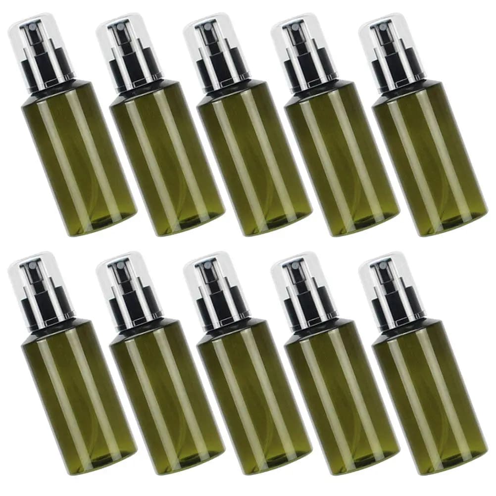 10 flaconi spray da viaggio, a prova di perdite, ricaricabili, portatili, con nebulizzazione fine, vuoti, per trucco, profumo, olio essenziale