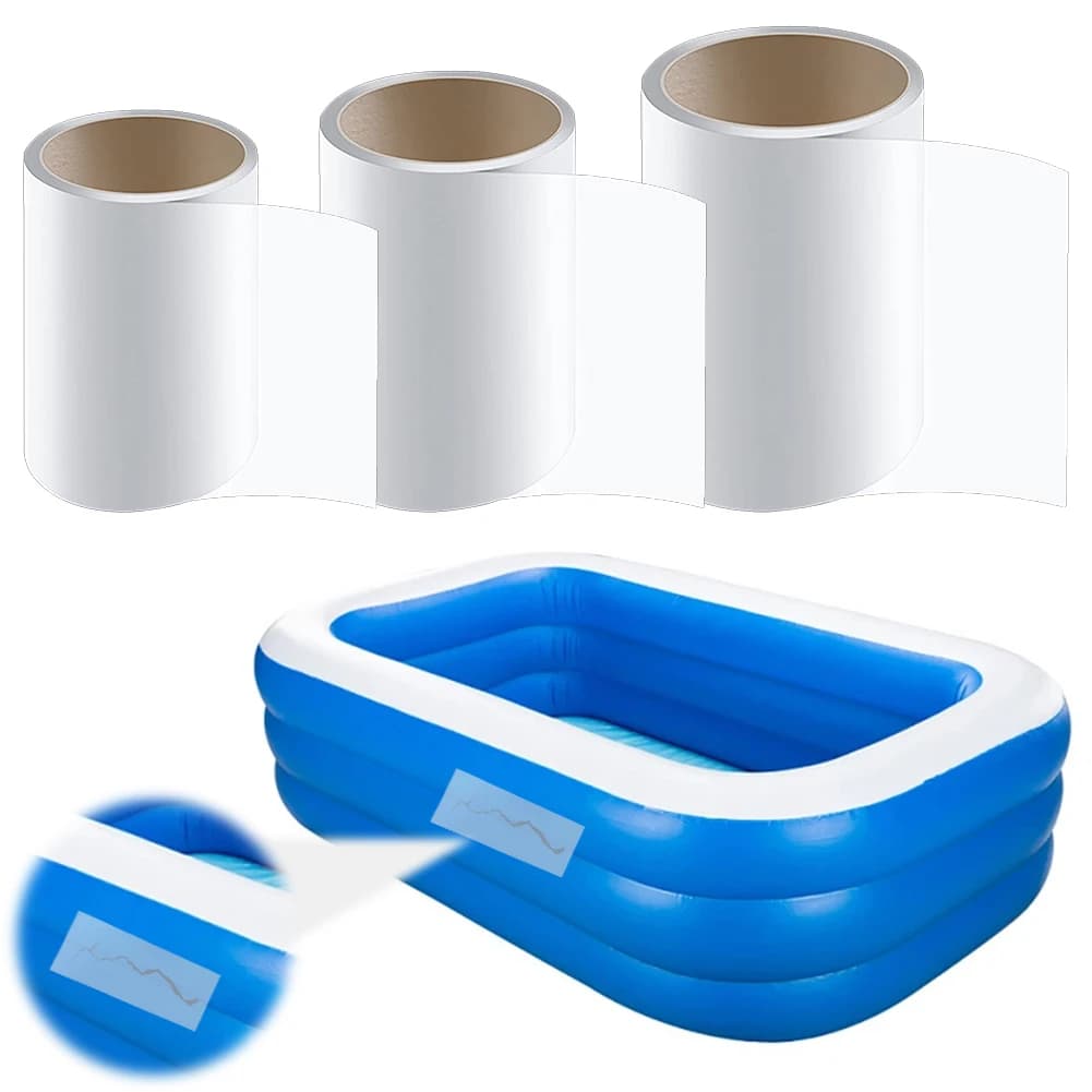 Kit di riparazione patch gonfiabile impermeabile multifunzionale per nastro di riparazione per piscina in rotolo da 1 m per anello da nuoto per casa di rimbalzo del materasso ad aria