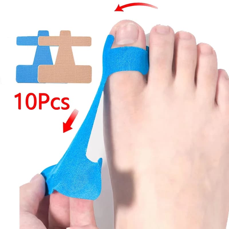 10PCS Valgo and athletic toe protector for painkiller kinesiology for valgo toe and tip of weeds, spacer/separator/radiator tape