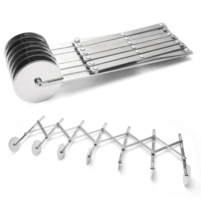 Divisore per pasta in acciaio inossidabile 3/5/7 Taglierina per ruote Lama a rullo flessibile Coltello per pasta Noodle Pizza Pasticceria Pelapatate Strumento per teglia