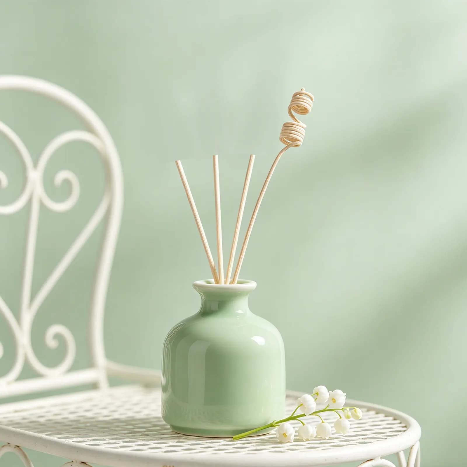 20Pcs Reed Diffuser Sticks Natural Rattan Aroma Sticks Floral Scent Diffuser for Living Room Office Essential Oil Air Freshener
