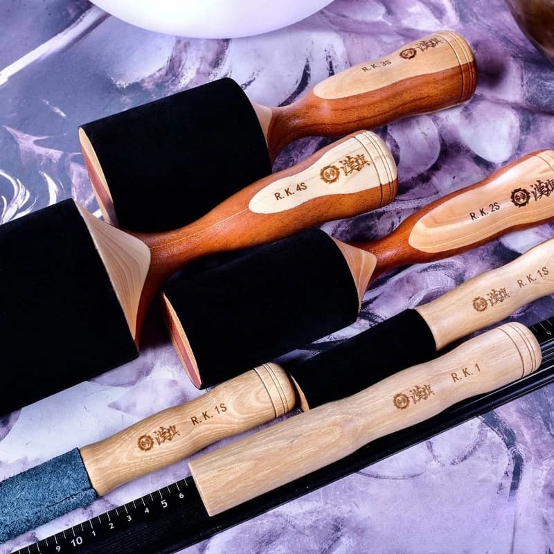 Wooden Singing Bowl Stick Comfortable Crystal Bowl Tone Mallet Professional Copper Bowls Rod Meditation Instrument Accessories