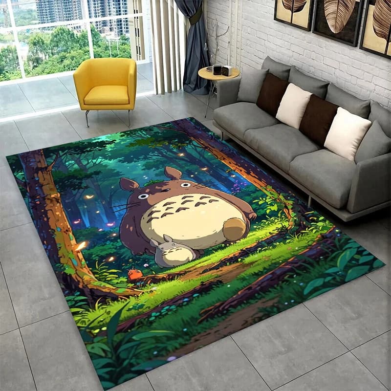 Classic Carton T-Totoro Carton Games Room, Bedroom, Living Room, Sofa, Home Decoration, Anti-slip Kids Carpet, Gift