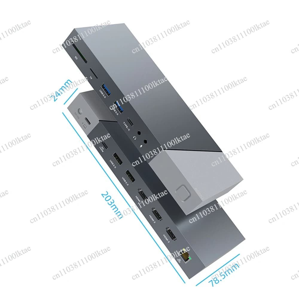 16-In-1 DisplayLink Docking Station Supports Mac OS Quad-screen MST Multi-function DockingHUB