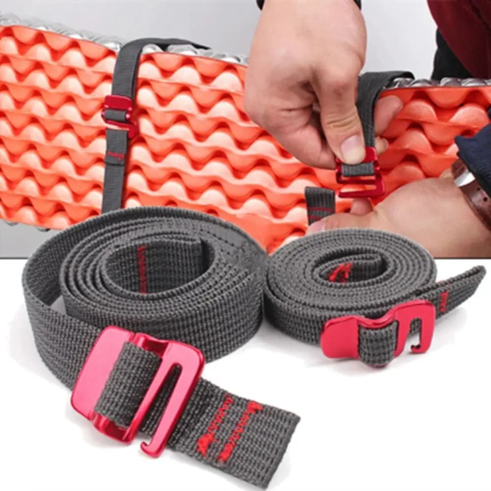 Quick Release Hook Nylon Tape Rope Luggage Bag Tension Belts Tie-Down Belt Lightweight Strong Cargo Straps Hiking Climbing
