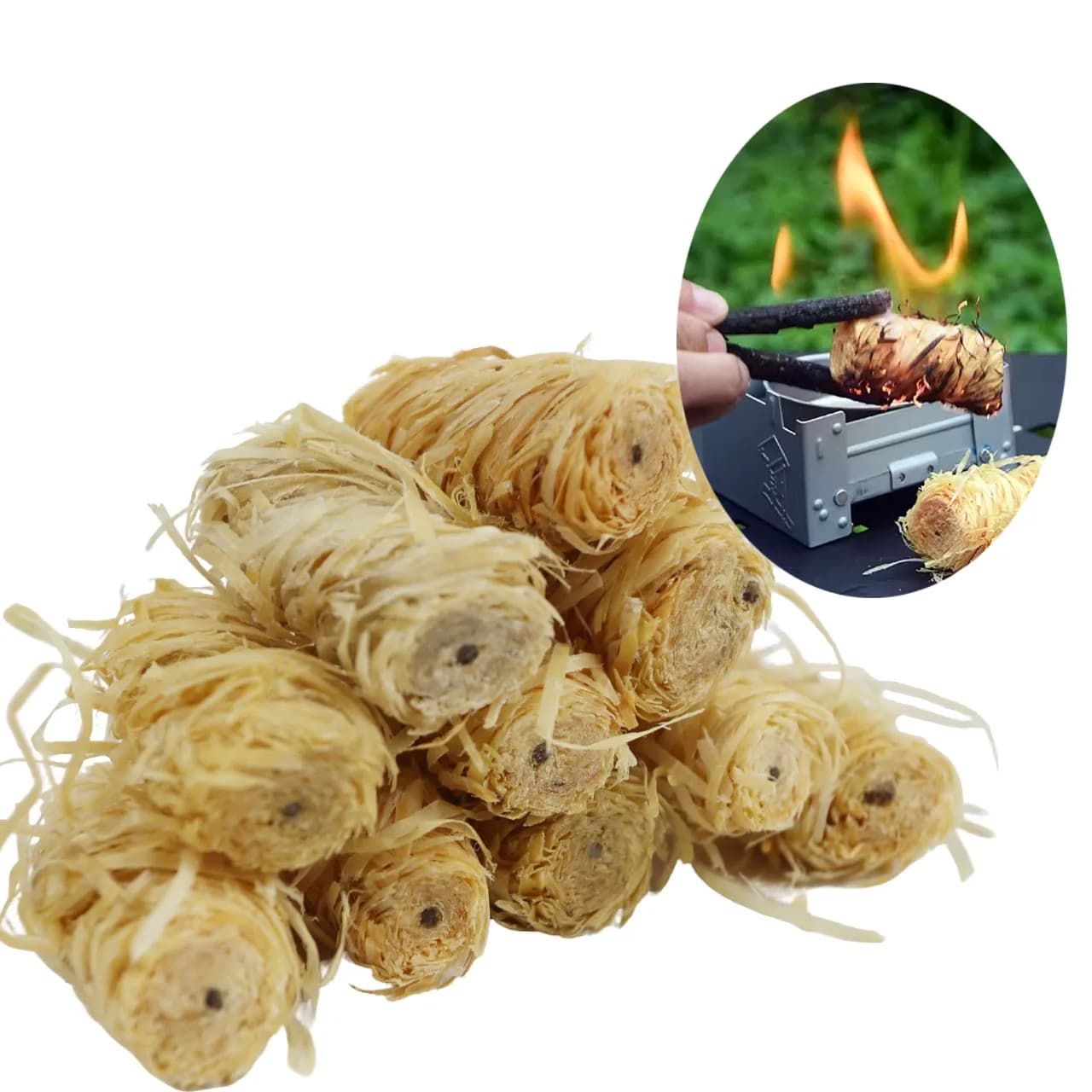 30/100pcs natural fire starter, wax wood stick, suitable for fireplace, barbecue stove, chimney oven, charcoal ignition Party