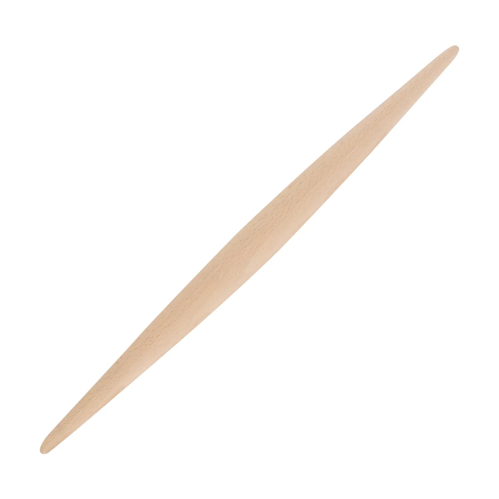 Mattarello Professionale in Legno Massiccio, Robusto e Ideale per Impastare, per Fondant, Torte e Pasta, Lunghezza 39 cm, Spessore 2,8 cm