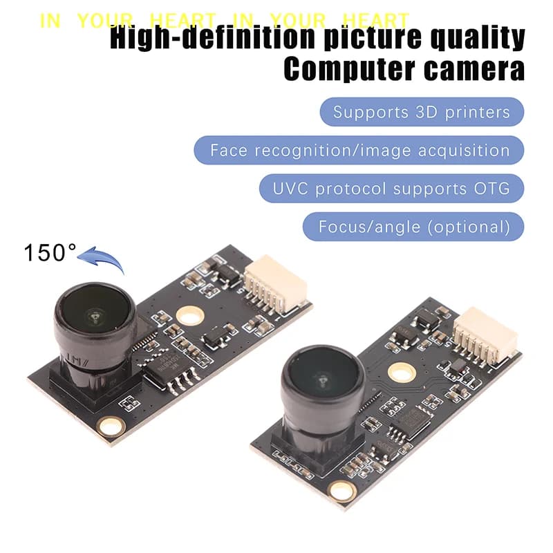 【X】Modulo fotocamera USB 1080PHD per stampante 3D, messa a fuoco fissa, 130/150 gradi, senza driver, USB2.0 UVC OTG per Linux