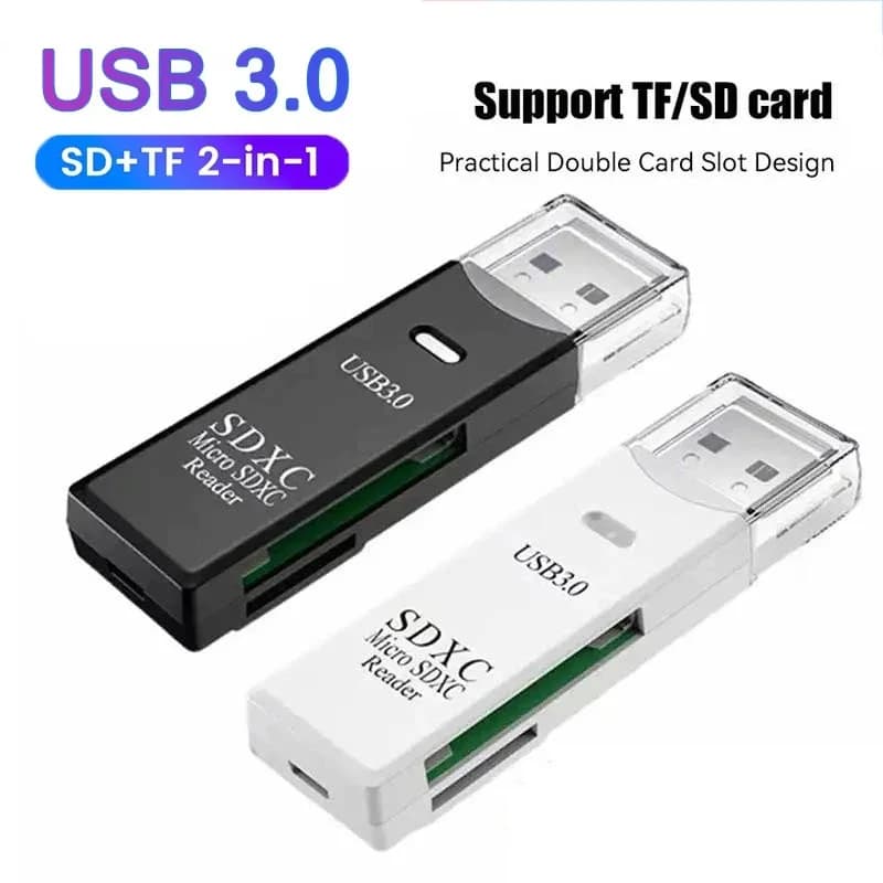 USB 3.0 Card Reader SD TF Memory Card Reader 2 In 1 High Speed Smart Card Reader Adapter For PC Laptop Flash Drive Accessories