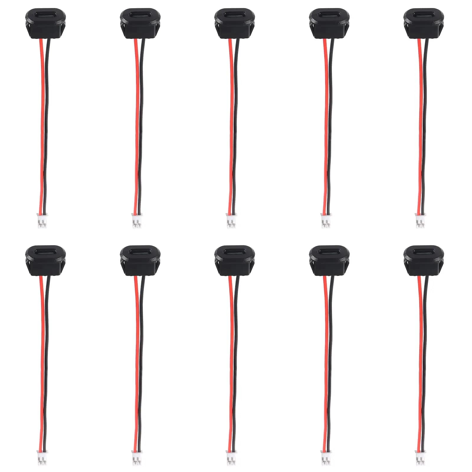 10PCS Tipo-C Telaio Femmina Impermeabile 2P Filo di Saldatura Tipo USB C Treccia Cavo di Prolunga Cavo di Alimentazione Spina USB-C