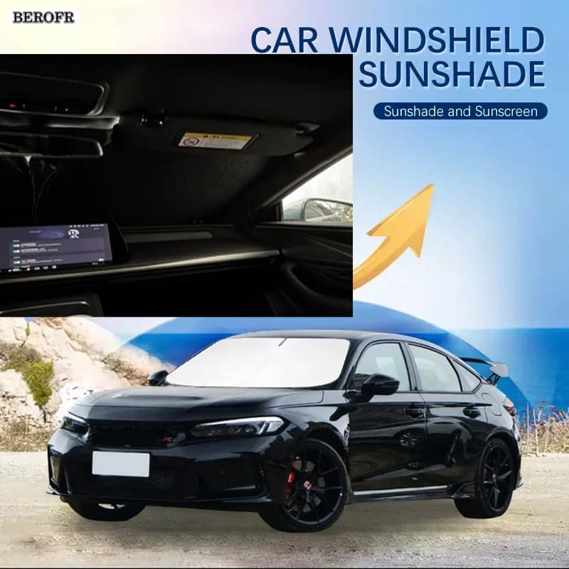 Car Windshield Sun Shade Covers Front Window Sunscreen UV Parasol For Honda Typer Summer Car Accessories