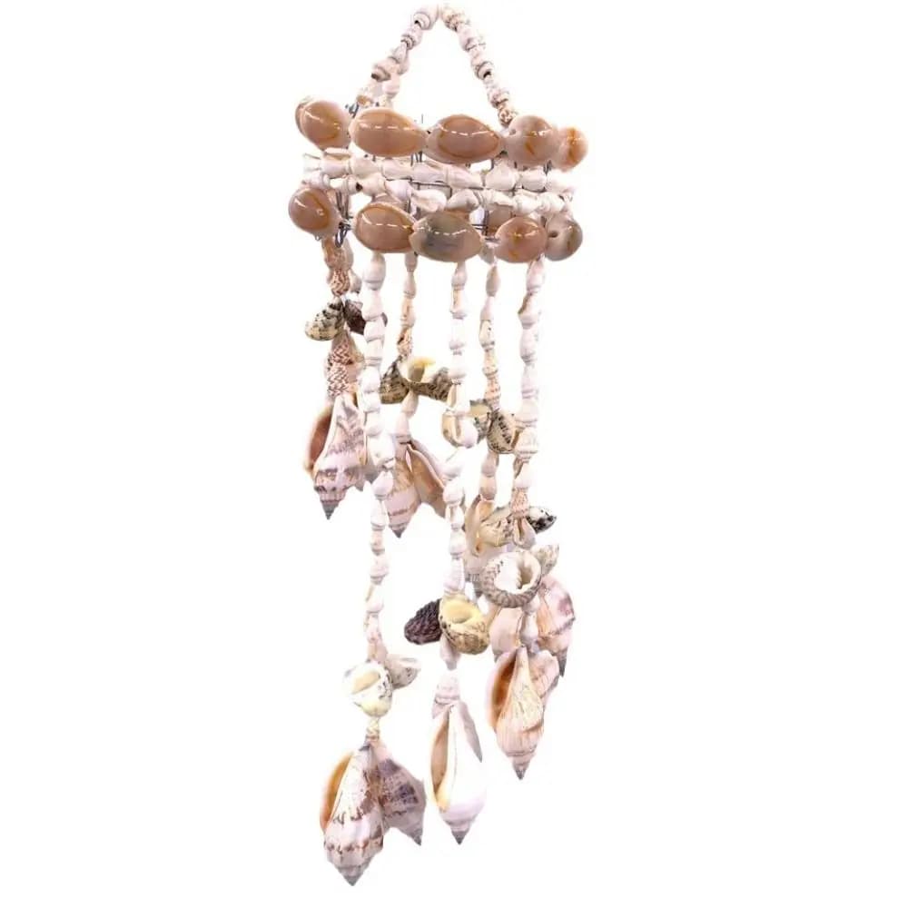 Conch Shell Wind Chimes Yard Hanging Decor Crafts Gift Hanging Ornament Exquisite Birthday Gifts White Wind Bell Pendant