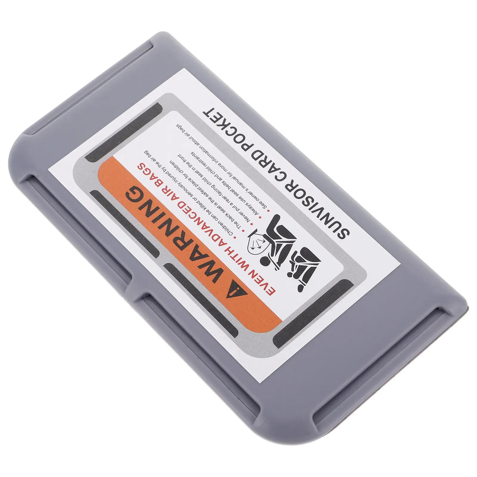 Car Sun Visor Card Holder Gray Universal Auto Visor Organizer Document Storage Pocket for Registration Business Cards Interior