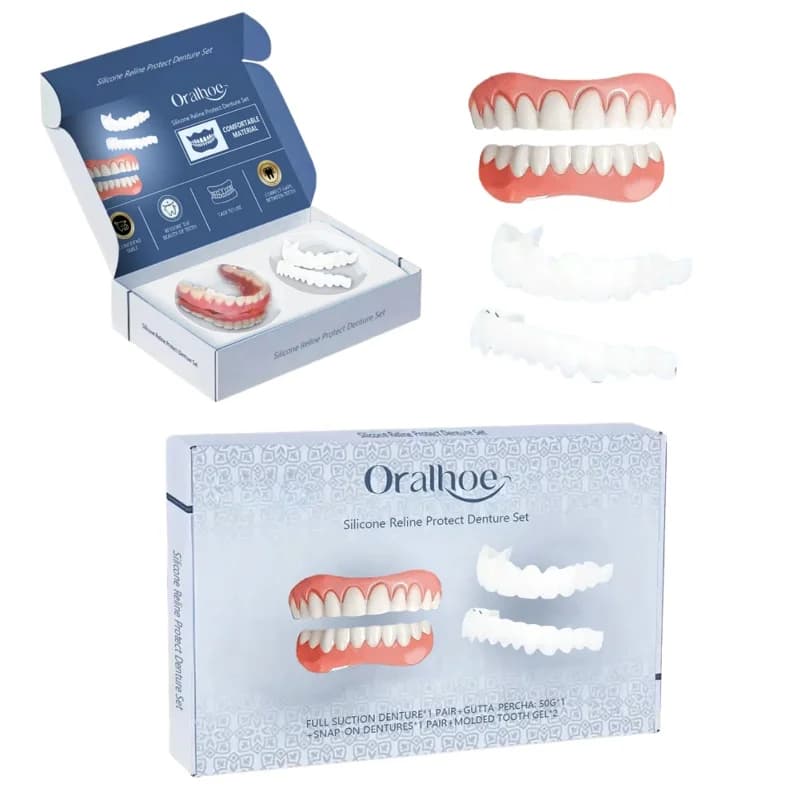 Faccette Dentali Cosmetiche Temporanee, Copertura per Denti Superiori e Inferiori, Sbiancante, Protesi Rimovibile, Faccette Finte per la Bellezza Quotidiana