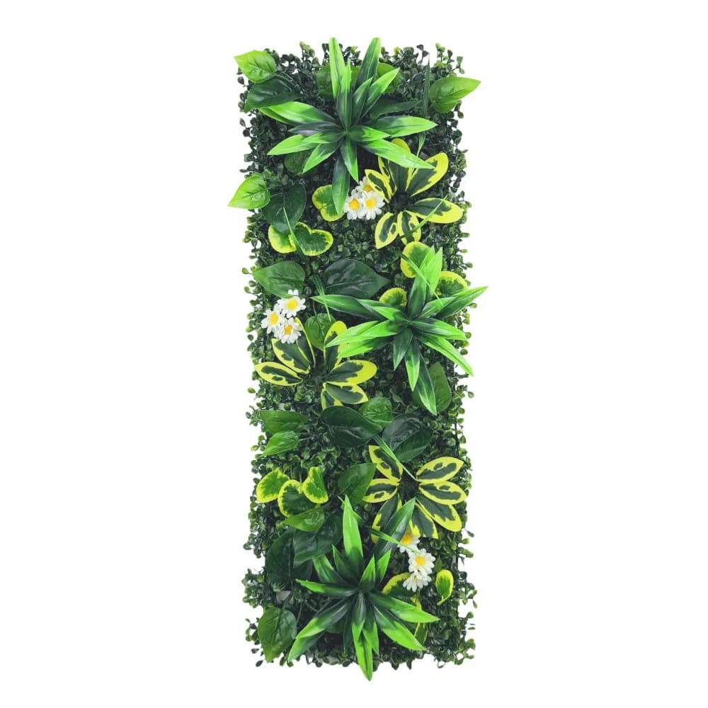 DIY Artificial Plant Wall Panel Flower UV Protection Simulation Maple Plant Sheet 75x25cm Lifelike Artificial Fern Grass