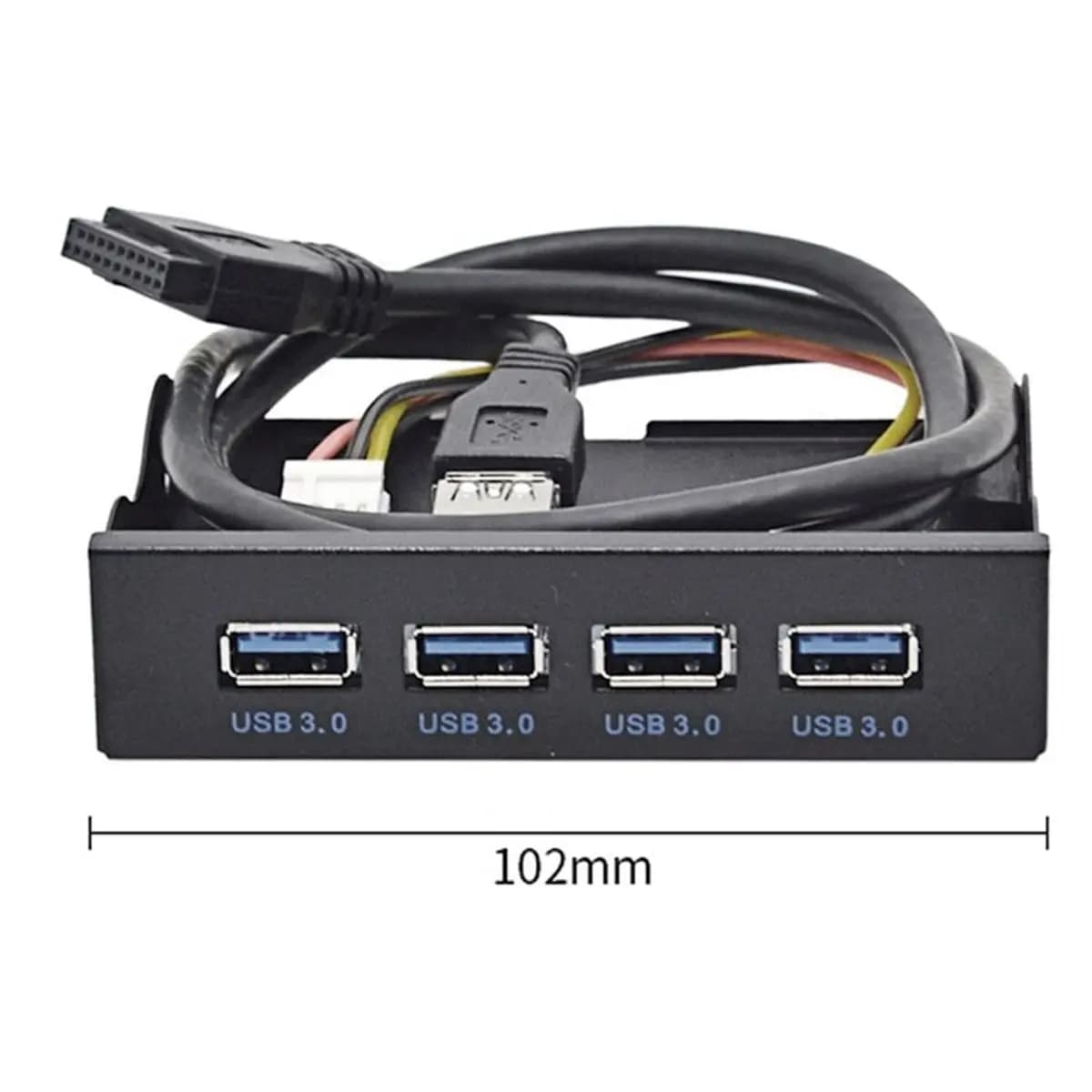 618 Mega Sale Cablecc USB 3.0 Front Panel Header to USB-C & USB 3.0 HUB for 3.5" Floppy Bay 4 Ports Motherboard Cable